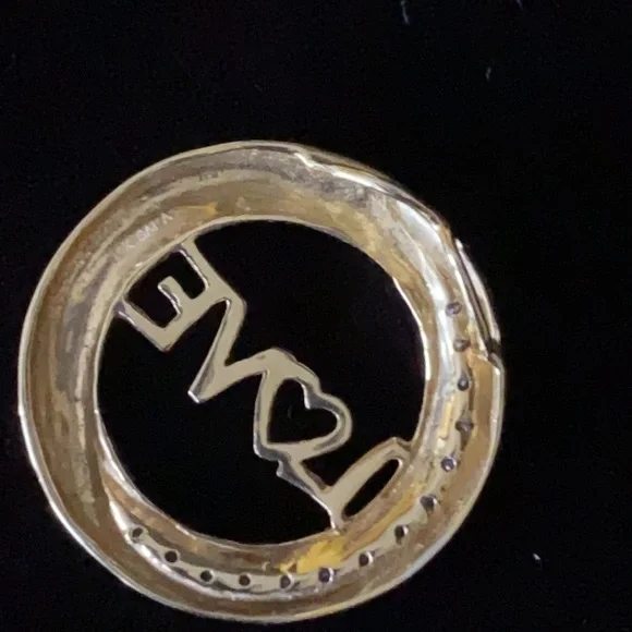 Gold and Diamond LOVE Pendant - Picture 4 of 8